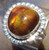 New Sterling Silver and Fire Agate Gem ring size  5 2/3         ape91