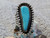 Bisbee Turquoise Sterling Silver Ring By Navajo Lorenzo James Size 8 1/4