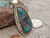 New  Bisbee Turquoise Sterling Silver Pendant By Navajo Geraldine James