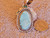 New Sky Blue Bisbee Turquoise Sterling Silver  Pendant By Navajo Geraldine James