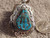 New Bisbee Turquoise Sterling Silver Pendant Navajo Geraldine James