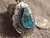 New Bisbee Turquoise Sterling Silver Pendant Navajo Geraldine James