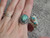 Ladies Bisbee Turquoise Sterling Silver Ring Navajo Robert Shakey Size 7 1/2