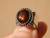 Fire Agate Sterling Silver Ladies Ring By Navajo Geraldine James Size 5 1/4