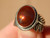 Fire Agate  Sterling Silver Ladies Ring By Navajo Geraldine James Size 9