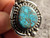 Ladies Bisbee Turquoise Sterling Silver Ring Navajo Russell Sam Size 6 1/2