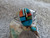 Light Weight Mens Sterling  Turquoise Spiny Inlay Navajo Mary L Ring Size 13 1/4