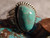 Mens Bisbee Turquoise Sterling Silver Ring by Navajo Geraldine James Size 9 3/4