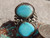 Bisbee Turquoise Sterling Silver Mens Ring By Navajo Russell Sam Size 11