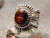 New Fire Agate Sterling Silver Unisex  Ring by Navajo Russell Sam Size 6 1/4