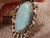 New Bisbee Turquoise Sterling Silver  Repoussé Pendant Navajo Geraldine James