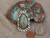 Bisbee Turquoise Sterling Silver  Repoussé Pendant Navajo  Geraldine James