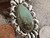 Bisbee Turquoise  Sterling Silver Repoussé Pendant  Navajo Geraldine James