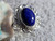 New Light Weight Ladies Sterling Silver Lapis Ring Navajo Virgil Chee Size 8