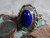 New Light Weight Ladies Sterling Silver Lapis Ring By Navajo Virgil Chee Size 7