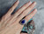 New Light Weight Ladies Sterling Silver Lapis Ring By Navajo Virgil Chee Size 7