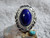 New Light Weight Ladies  Sterling Silver Lapis Ring Navajo Virgil Chee Size 8