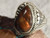 New Mens Sterling Silver Fire Agate Ring by Navajo Russell Sam Size 12