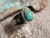 Bisbee Turquoise Ladies Sterling Silver Ring Navajo Robert Shakey Size 4 1/4