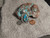 Bisbee Turquoise  Sterling Silver Repoussé Pendant By Navajo Geraldine James