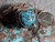 Mens Sterling Silver Spiderweb  Turquoise  Ring Navajo Geraldine James Size 9