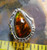 Sterling Silver and Slaughter Camp AZ Fire Agate Gem ring    D81