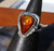 Sterling Silver and Slaughter Camp AZ Fire Agate Gem ring         D83