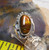 Sterling Silver and Aguascalientes, Mexico Fire Agate Gem ring         D 84