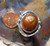 Sterling Silver and Aguascalientes, Mexico Fire Agate Gem ring sz 8 3/4 D97