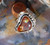 Sterling Silver and Aguascalientes, Mexico Fire Agate Gem ring size 9 1/4  D96