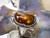 Sterling Silver and Slaughter Camp AZ Fire Agate Gem ring  sz 9 1/2  D100