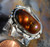 Sterling Silver and Slaughter Camp AZ Fire Agate Gem ring sz D115