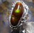 Sterling Silver and Slaughter Camp AZ Fire Agate Gem ring sz 8  D119