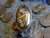 Ladies Sterling Silver Jasper Tiger Eye Inlay Ring Navajo James Lee Size 8 3/4