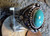 New Mens Sterling Silver  Turquoise Ring By Navajo Patrick Yazzie Size 9 1/4