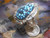 New Sterling Silver & Kingman Natural Nugget Gemstone ring Kingman Black Spiderweb  SZ 9 1/4    D452