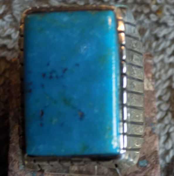 Native American Navajo Artist 
Navajo Trevor Jack
Kingman Arizona Turquoise 
www.SDavidJewelry.com
Mens Ring