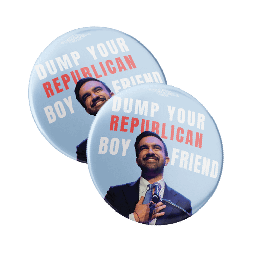 Zohran Mamdani (2.25" Pin-Back Button -- Pack Of Two!)