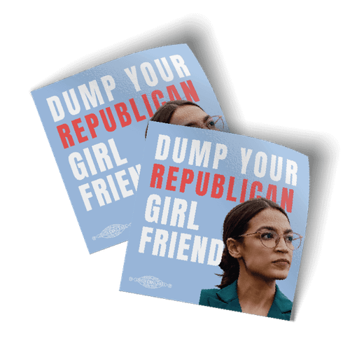AOC (2.5" x 2.5" Vinyl Sticker -- Pack of Two!)