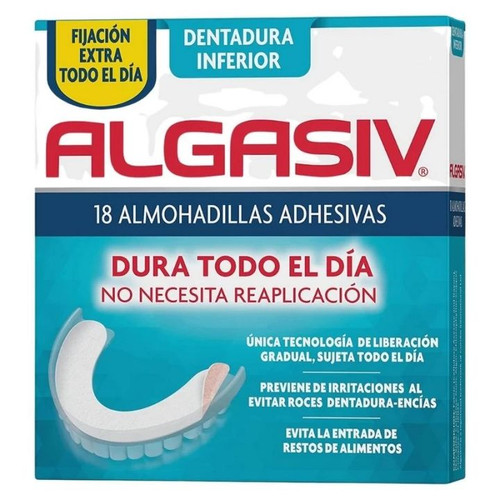 Algasiv almohadillas adhesivas prótesis 18 U inferior Algasiv almohadillas adhesivas prótesis 18 U inferior