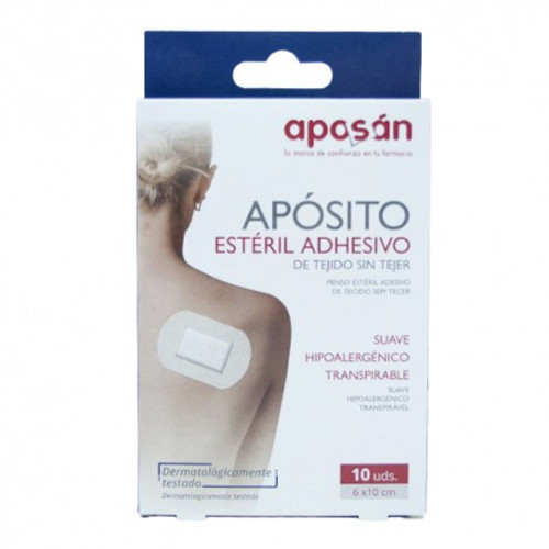 Aposan apósito estéril tejido sin tejer adhesivo pack 10 ap Aposan apósito estéril tejido sin tejer adhesivo pack 10 ap