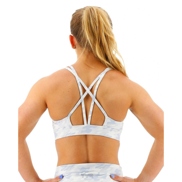 TYR Women's Whiteout Camo Dual Strap Sports Bra - Back