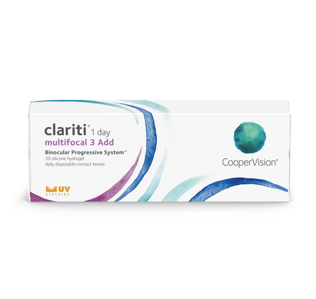 Clariti 1 Day Multifocal with Binocular Progressive System 30 Pack Front