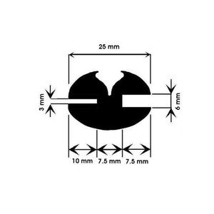 1/4 X 1/8 (6mm x 3mm) CLAYTONRITE (narrow) PER METRE 1/4 X 1/8 (6mm x 3mm) CLAYTONRITE (narrow) PER METRE