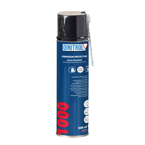 DINITROL 1000 CLEAR CAVITY WAX 500ml AEROSOL + 90mm EXTENSION STRAW NOZZLE