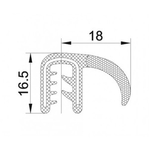 EDGE TRIM PANEL with FLAP (BLACK) 50M ROLL (panel 2-3mm) EDGE TRIM PANEL with FLAP (BLACK) 50M ROLL (panel 2-3mm)