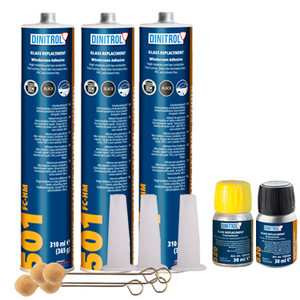 DINITROL 501 FAST CURE HIGH MODULUS POLYURETHANE (3 Tubes) WINDSCREEN FITTING KIT DINITROL 501 FAST CURE HIGH MODULUS POLYURETHANE (3 Tubes) WINDSCREEN FITTING KIT