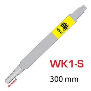 BTB SERRATED FLAT BLADE (300mm) for GLASS REMOVAL BTB SERRATED FLAT BLADE (300mm) for GLASS REMOVAL