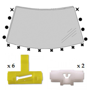 VOLVO S60 V70 XC70 (00-08) WINDSCREEN CLIP KIT (16) OEM VOLVO S60 V70 XC70 (00-08) WINDSCREEN CLIP KIT (16) OEM