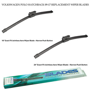 VOLKSWAGEN POLO HATCHBACK 09-17 REPLACEMENT WIPER BLADES VOLKSWAGEN POLO HATCHBACK 09-17 REPLACEMENT WIPER BLADES